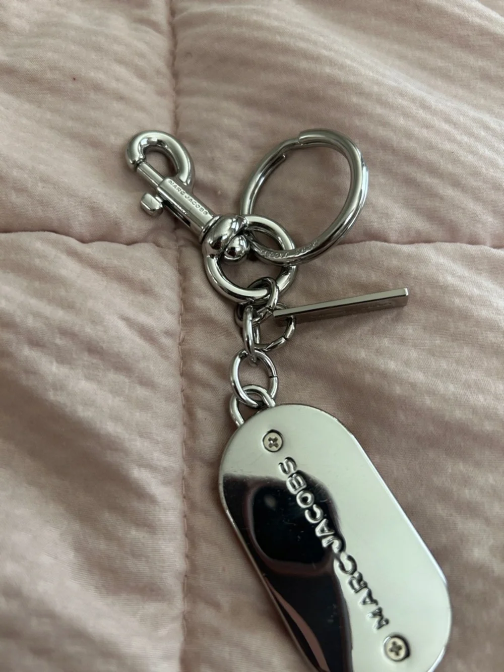 Marc Jacobs Orange and Pink Pill Keychain Charm